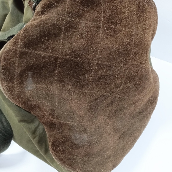 Vintage 80s Banana Republic Safari Canvas & Suede Duffel / Travel Bag - Picture 8 of 13